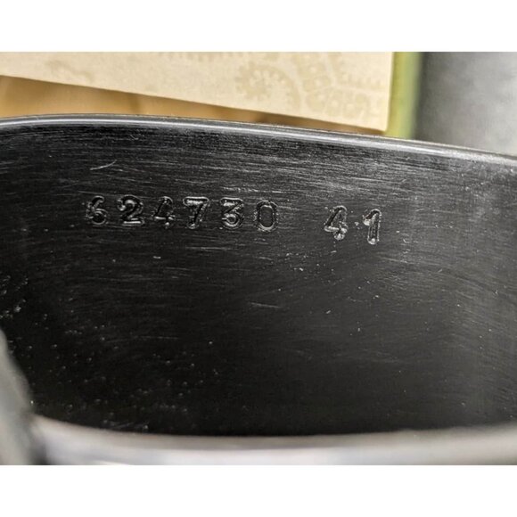 Gucci Logo Embossed Mid-Heel Rubber Sandals Black EU41 624730 - Picture 8 of 12